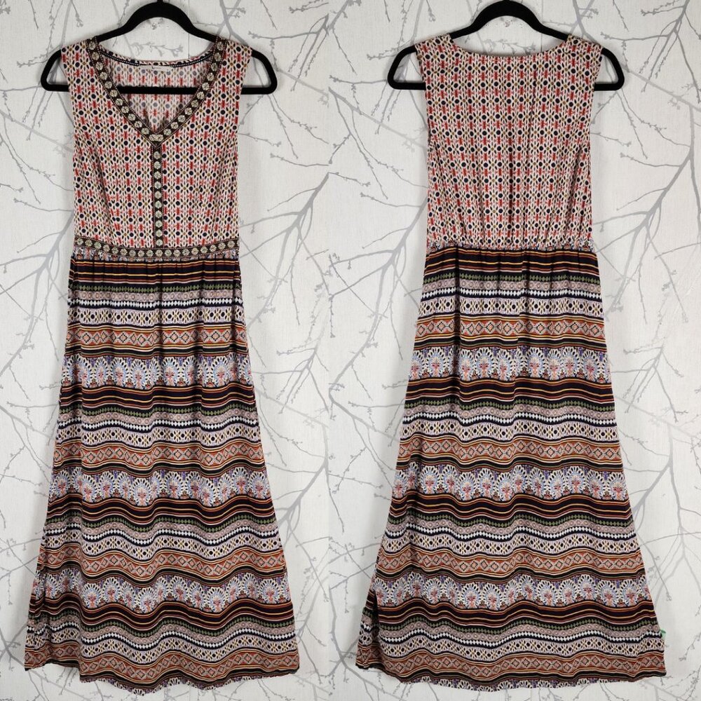 Tu Artsy Floral Paisley Print A-Line Flowy Maxi Dress